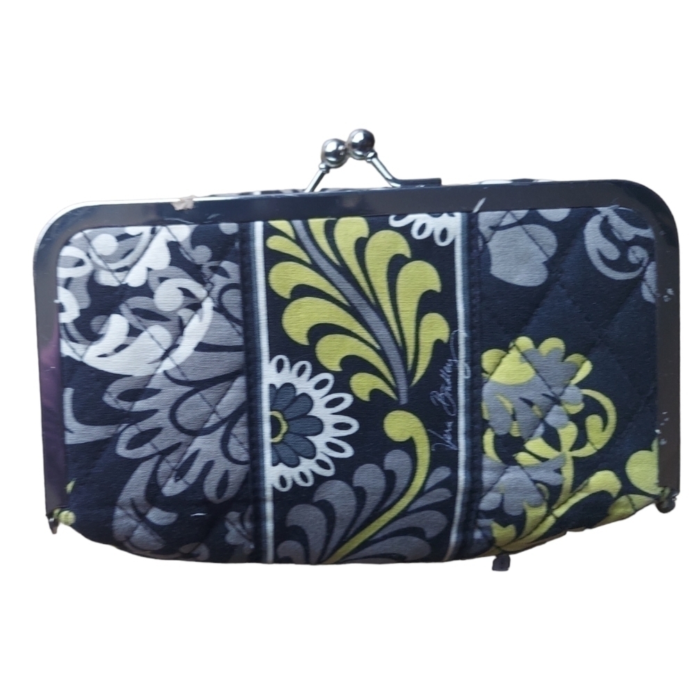 VERA‎ Bradley black and lime green wallet
